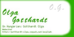 olga gotthardt business card